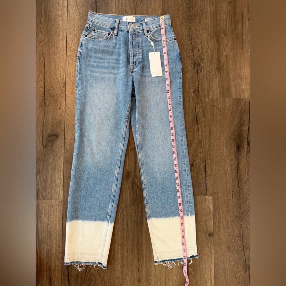 NWT Rails The Atwater Slouchy Straight Leg Crop Jean Blue Bleach Hem Size 23 - Picture 11 of 14